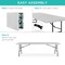 Best Choice Products 8ft Plastic Folding Table, Indoor Outdoor Heavy Duty Portable w/ Handle, Lock for Picnic